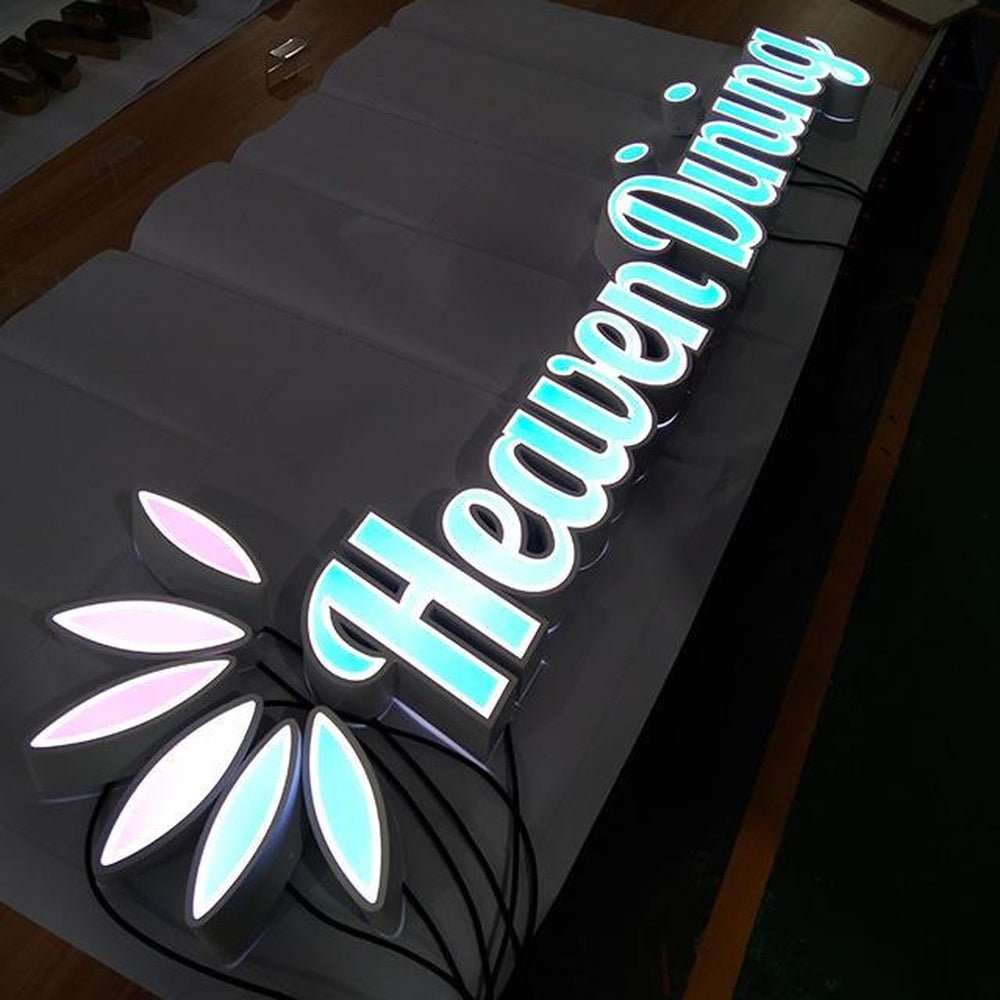 Heaven Dining 3D Frontlit Letters Metal Led Sign - Shineneon