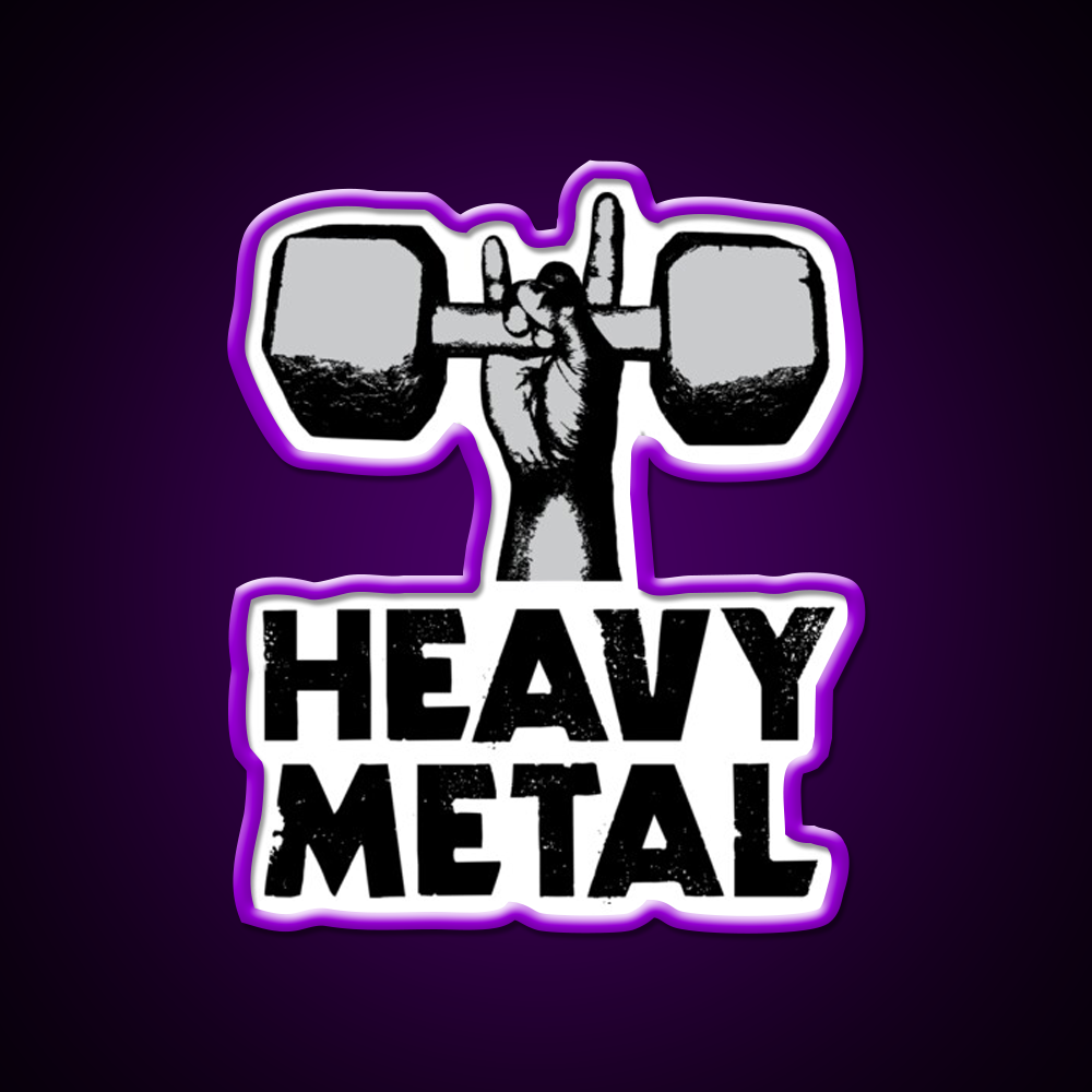Heavy Metal Lifting Gym Fitness Led Neon Sign Rgb Color