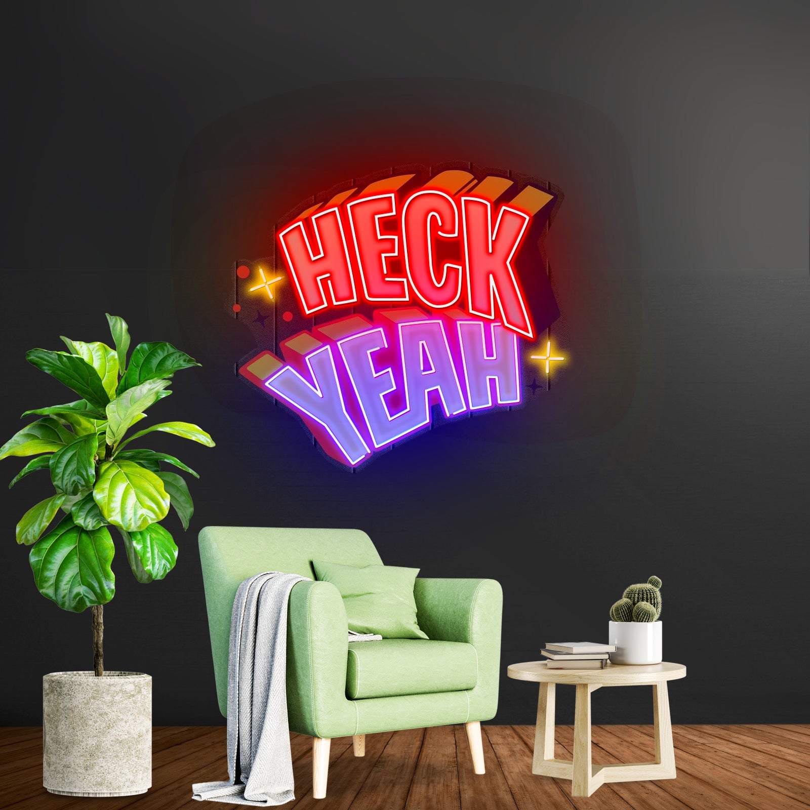 Heck Yeah Custom Led Signs Artwork For Sale - Shineneon