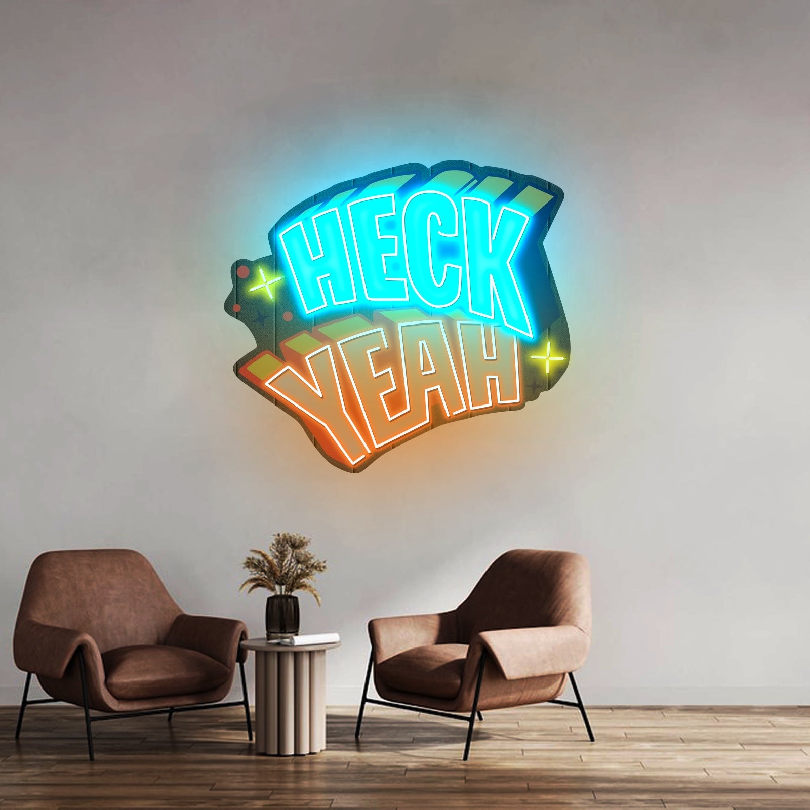 Heck Yeah Custom Led Signs Artwork For Sale - Shineneon