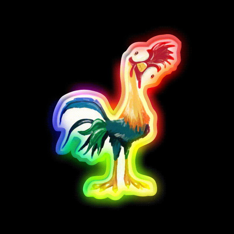 Hei Hei Welcome Led Neon Sign Open Sign Rgb Color - LED neon sign close-up detail