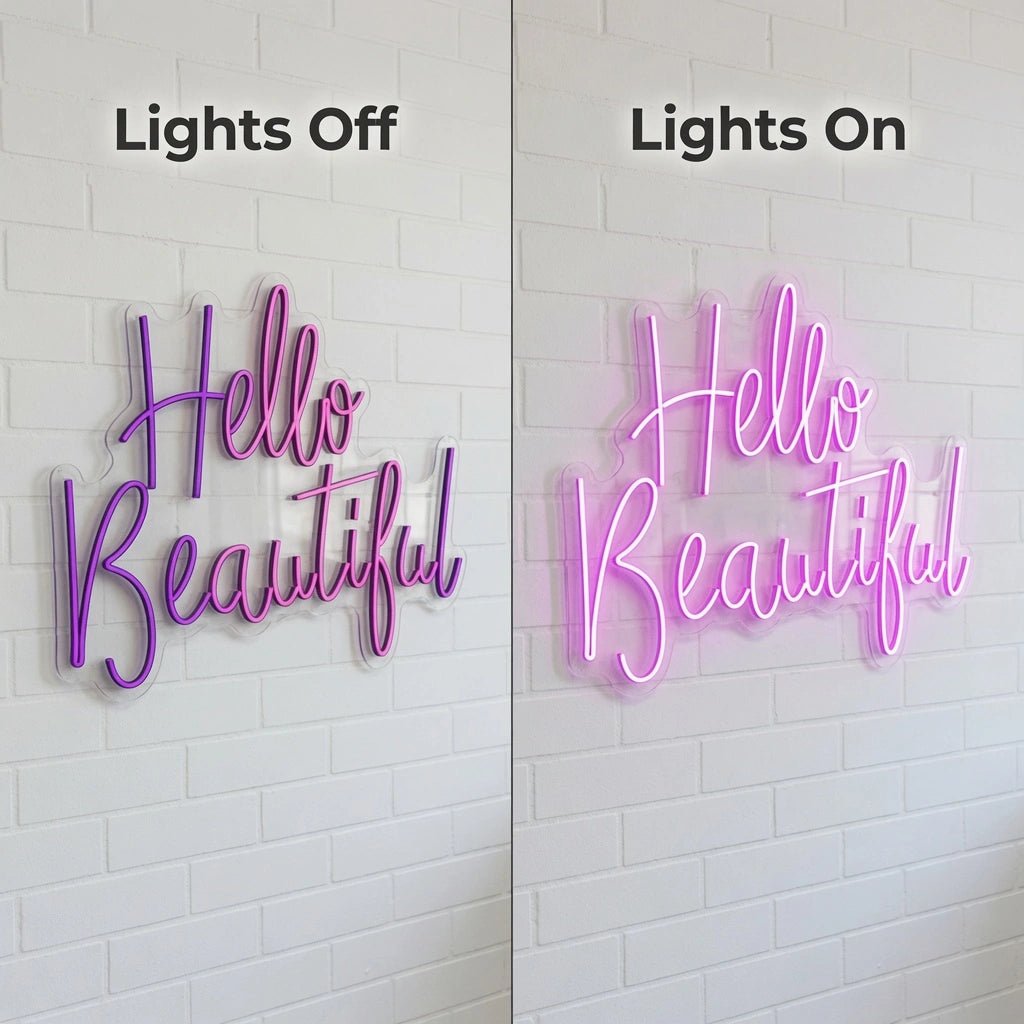 Hello Beautiful Wall Decor LED Neon Sign - Shineneon