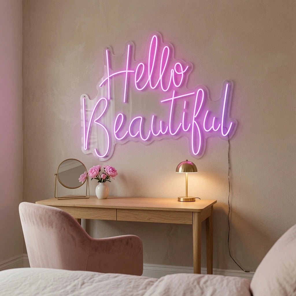 Hello Beautiful Wall Decor LED Neon Sign - Shineneon