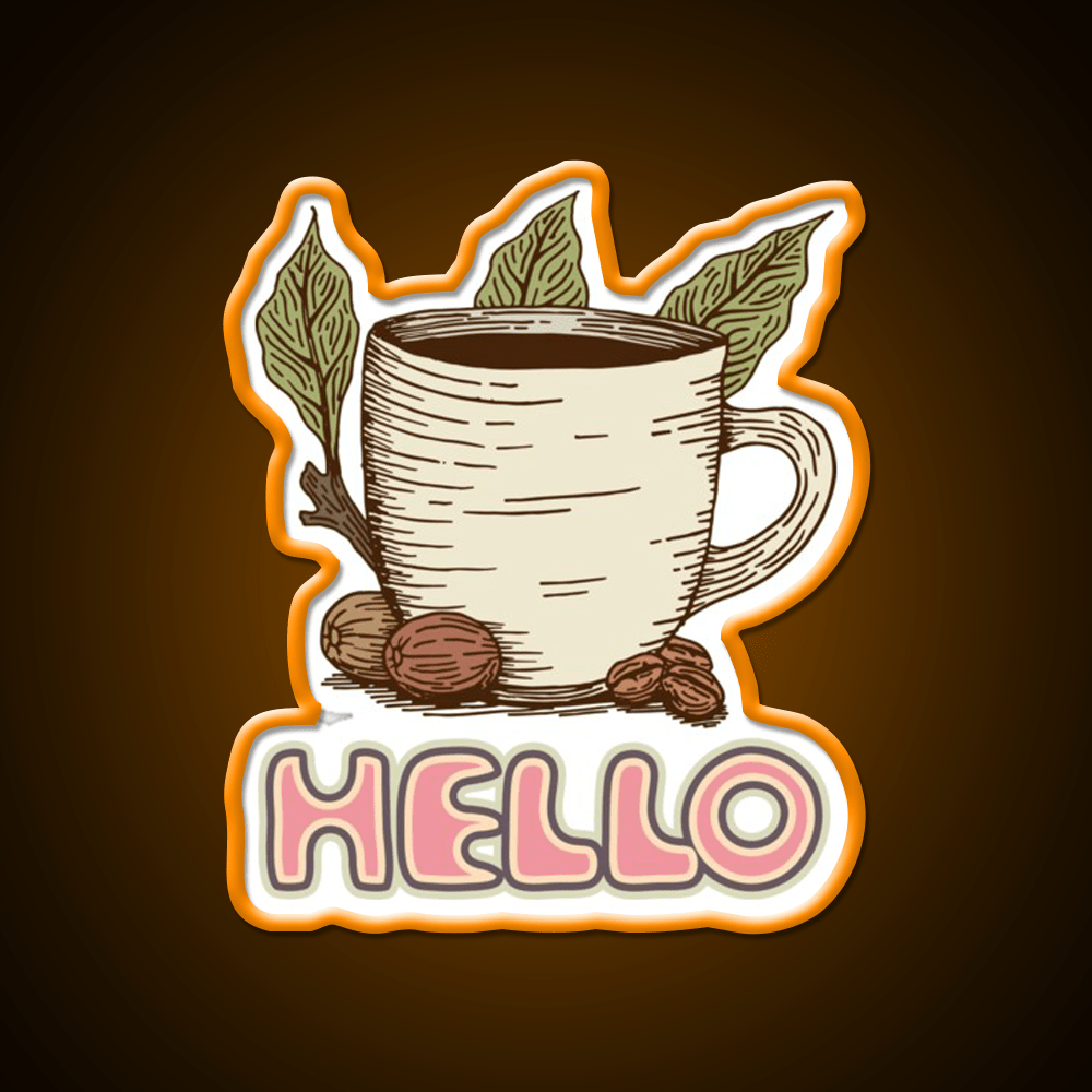 Hello Coffee Moment Cafe Led Neon Sign Espresso Bar Art Rgb Color - Shineneon