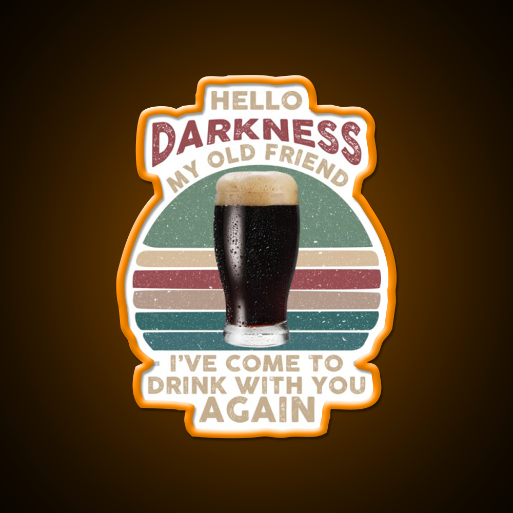 Hello Darkness My Old Friend Beer Bar Decor Led Neon Sign Rgb Color - LED neon sign view 6