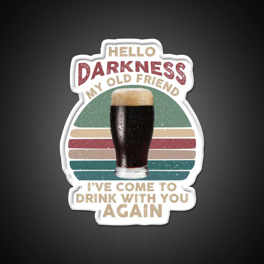 Hello Darkness My Old Friend Beer Bar Decor Led Neon Sign Rgb Color - LED neon sign view 11