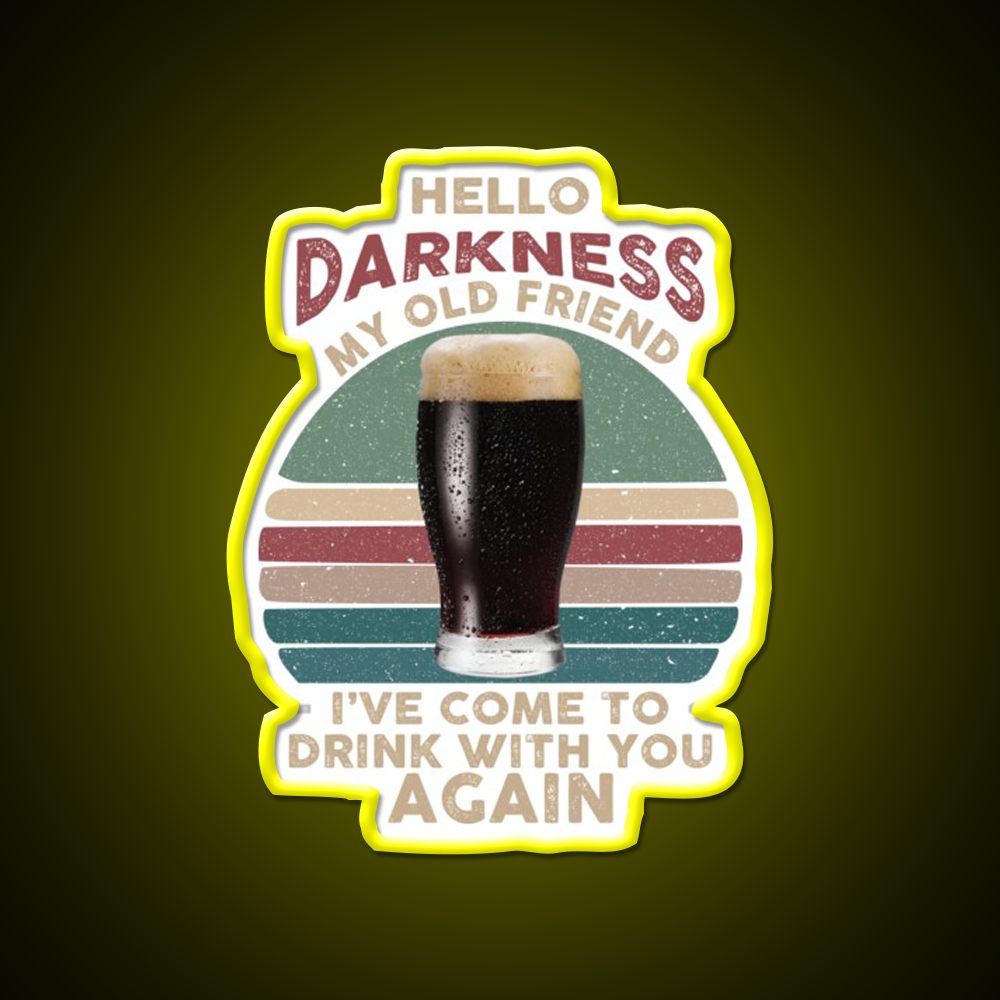 Hello Darkness My Old Friend Beer Bar Decor Led Neon Sign Rgb Color - LED neon sign view 7
