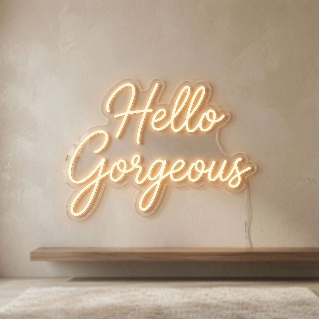 Hello Gorgeous Bedroom Decor LED Neon Sign - Shineneon