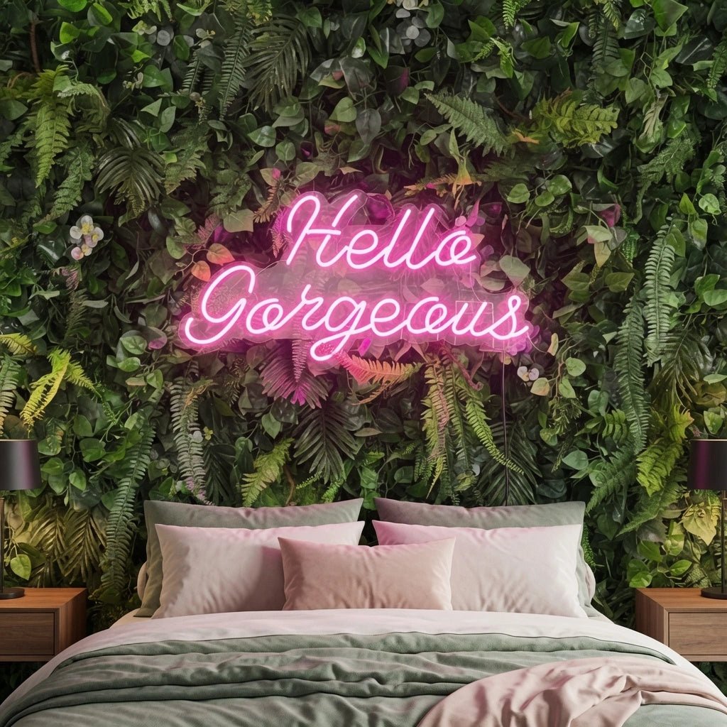 Hello Gorgeous Bedroom Decor LED Neon Sign Wall Art - Shineneon
