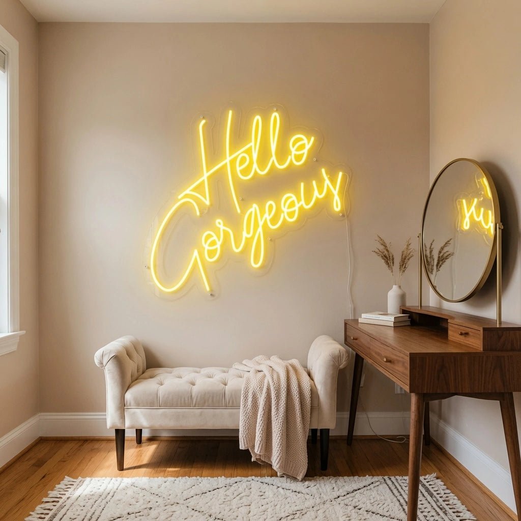 Hello Gorgeous Business Wall Art LED Neon Sign - Shineneon
