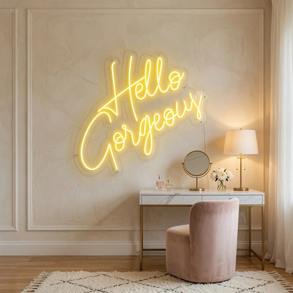 Hello Gorgeous Business Wall Art LED Neon Sign - Shineneon