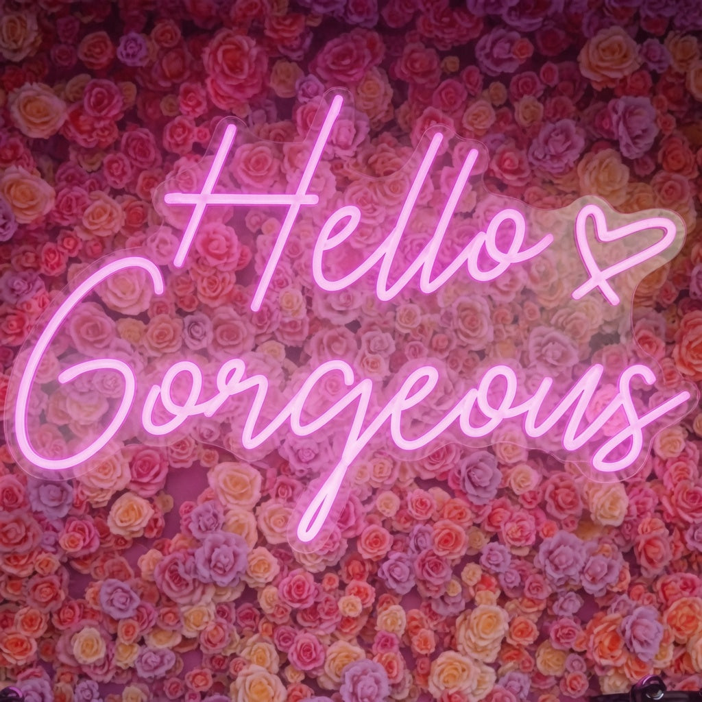 Hello Gorgeous LED Neon Sign Bedroom Decor - 01 Original Product Image