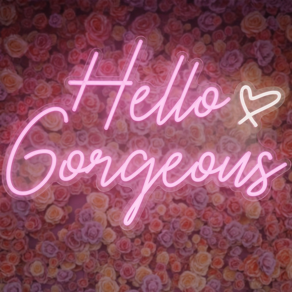Hello Gorgeous LED Neon Sign Bedroom Decor - 02 High-Converting Product Image