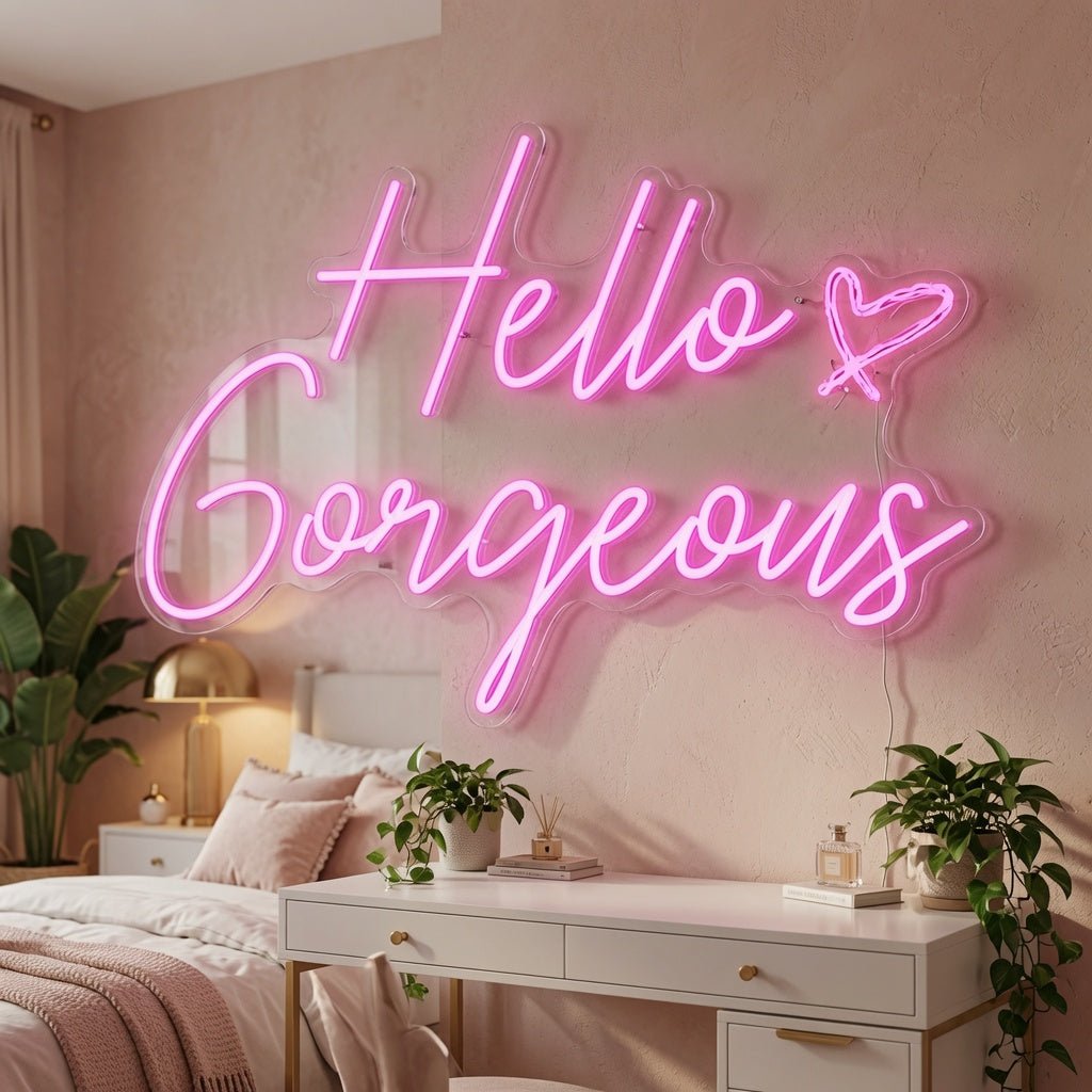Hello Gorgeous LED Neon Sign Bedroom Decor - Shineneon