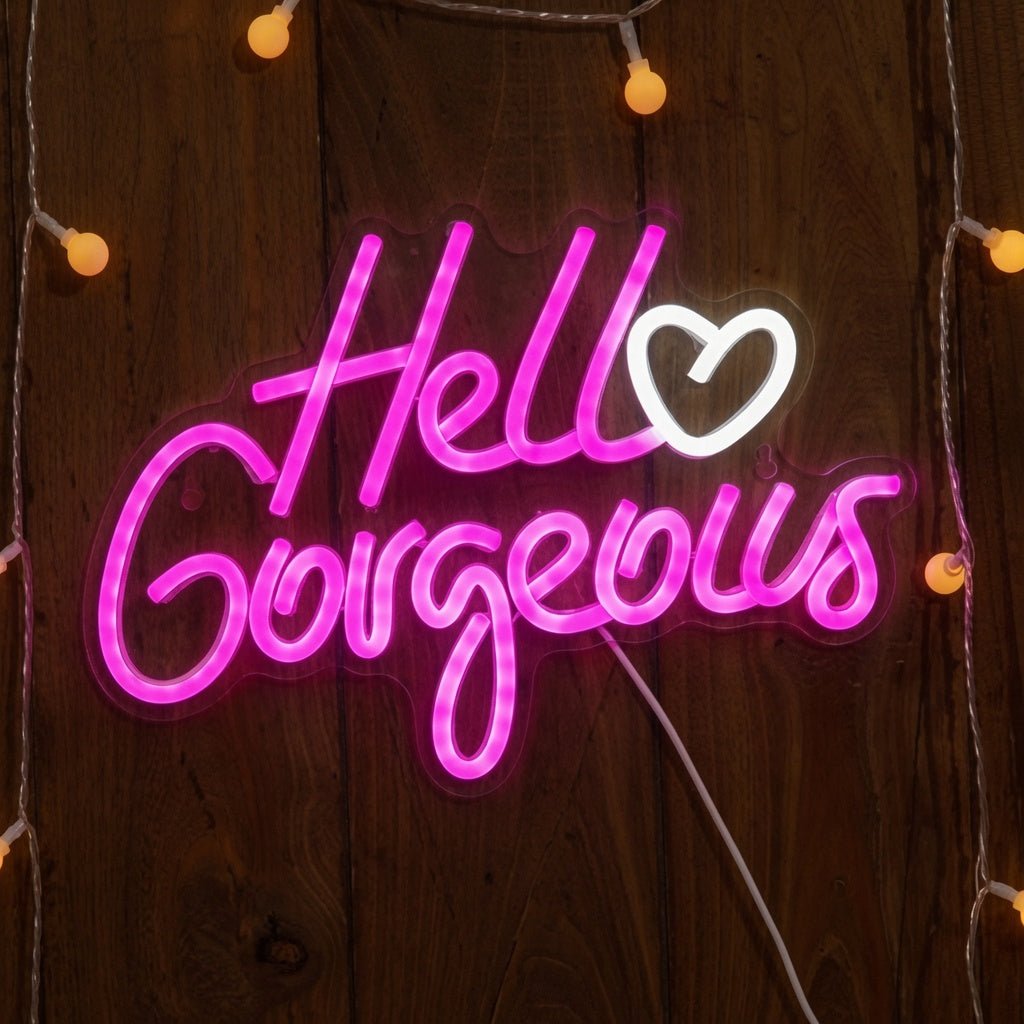 Hello Gorgeous LED Neon Sign Home Decor - Shineneon