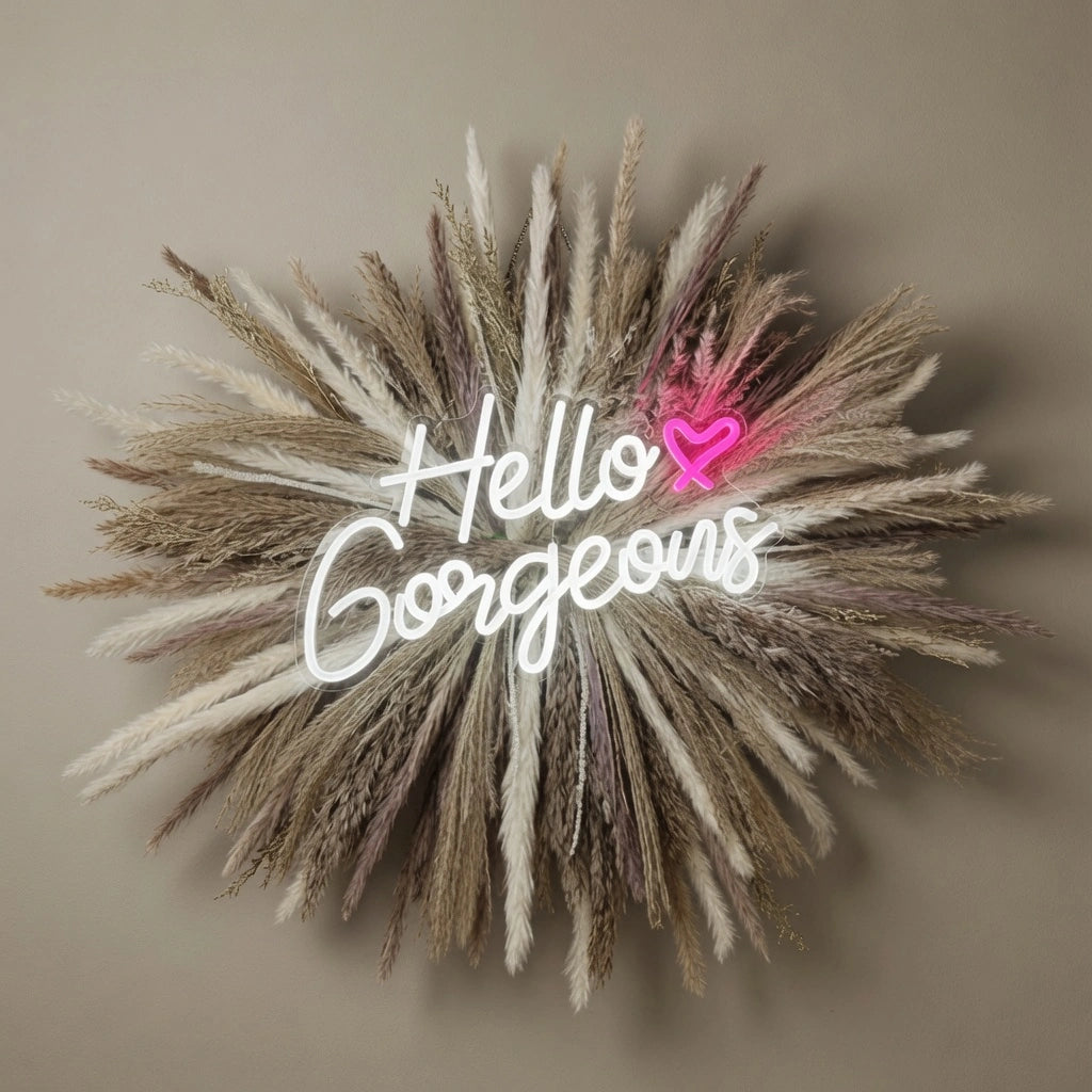 Hello Gorgeous LED Neon Sign Home Decor Wall Neon Sign - 01 Original Product Image