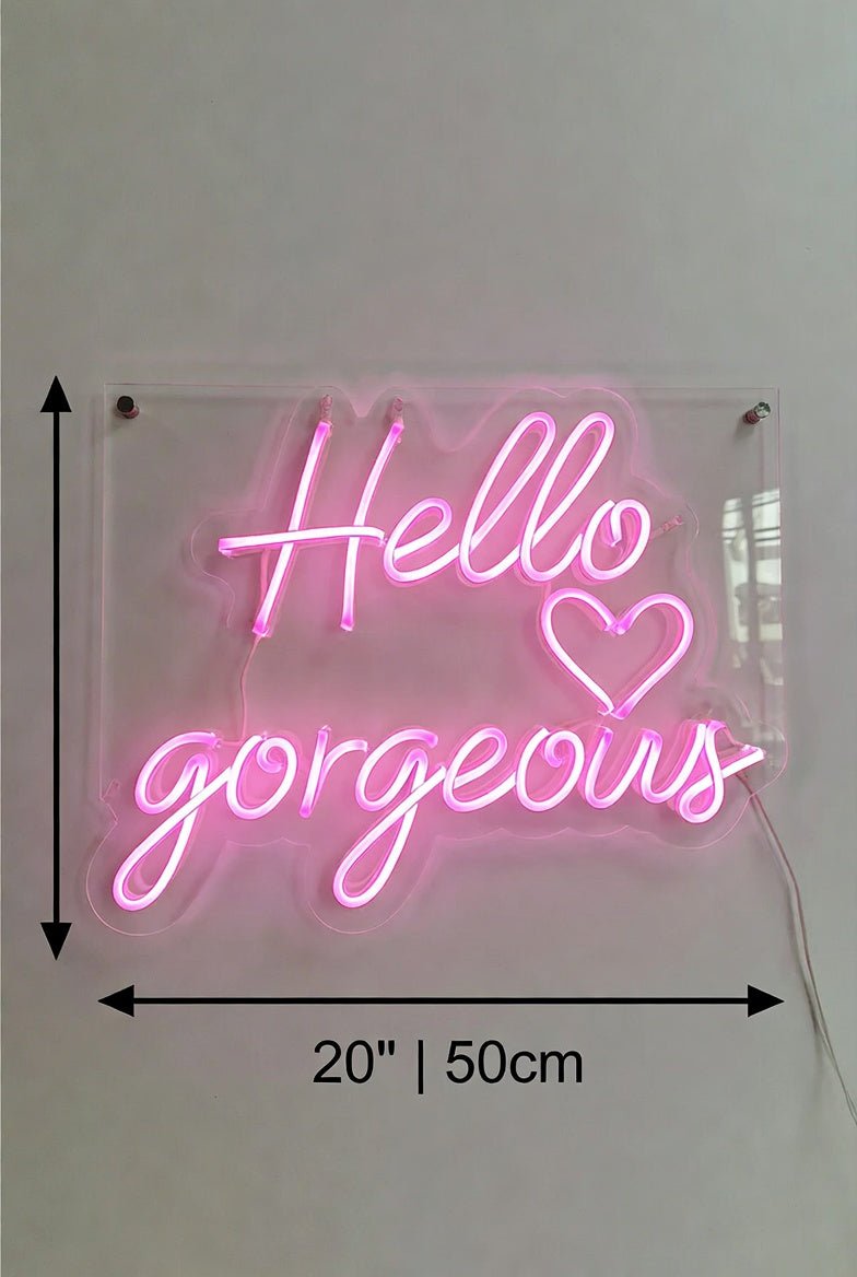 Hello Gorgeous LED Neon Sign Home Wall Art - Shineneon
