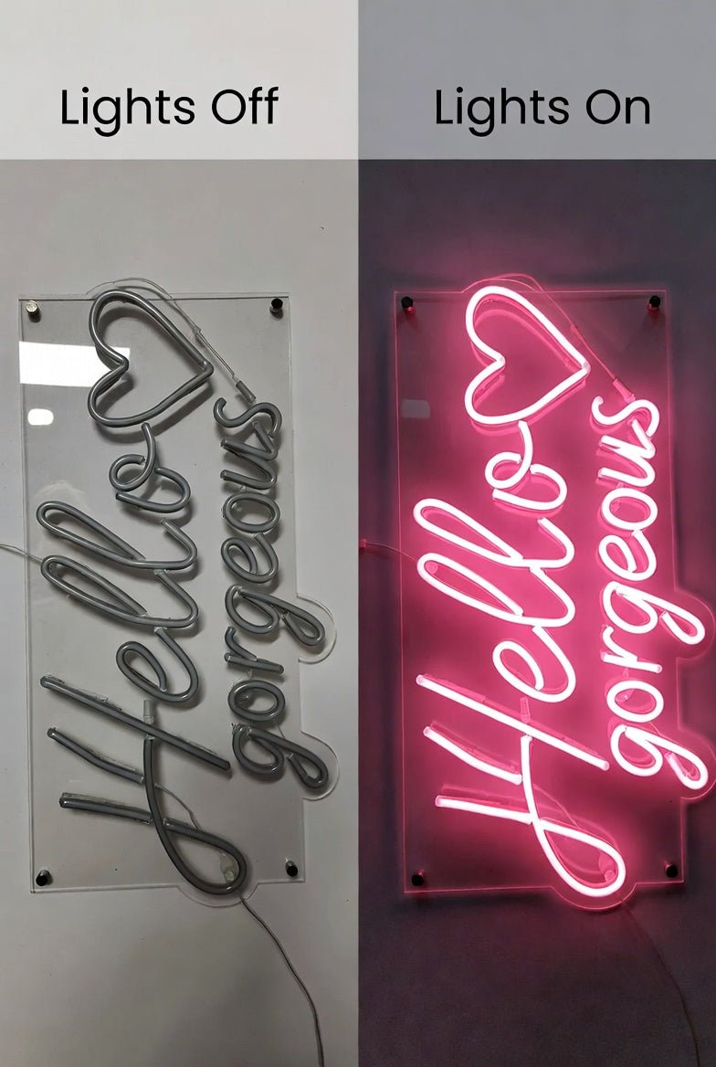 Hello Gorgeous LED Neon Sign Home Wall Art - Shineneon