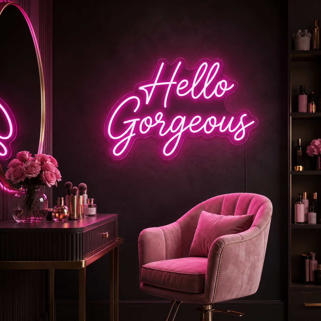 Hello Gorgeous LED Neon Sign Home Wall Art Home Art - 01 Original Product Image