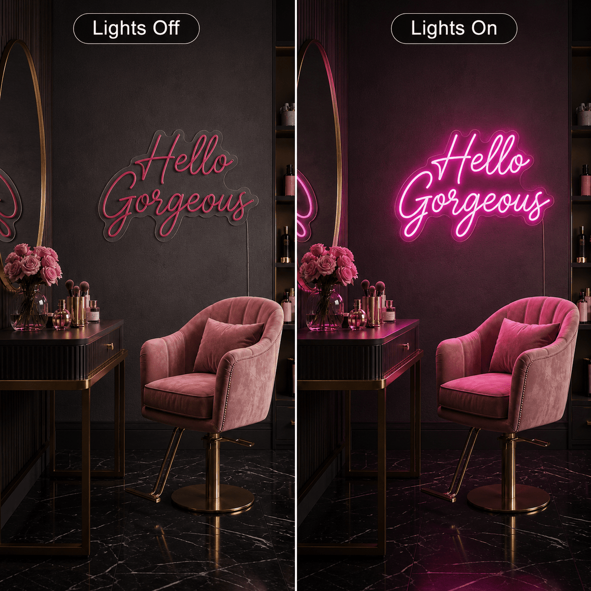 Hello Gorgeous LED Neon Sign Home Wall Art Home Art - Shineneon