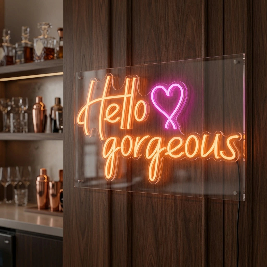 Hello Gorgeous LED Neon Sign Home Wall Art Wall Decor - 02 High-Converting Product Image