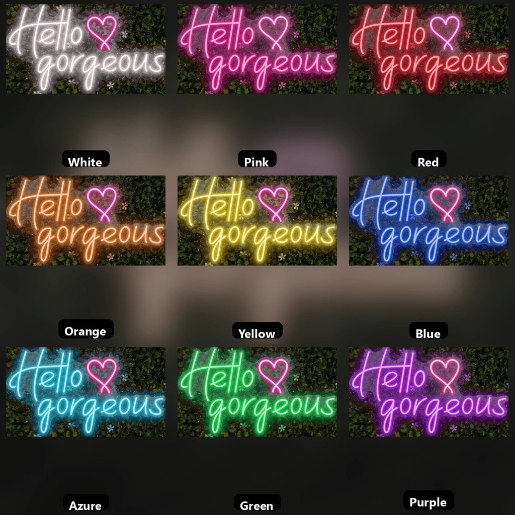 Hello Gorgeous LED Neon Sign Home Wall Art Wall Decor - Shineneon