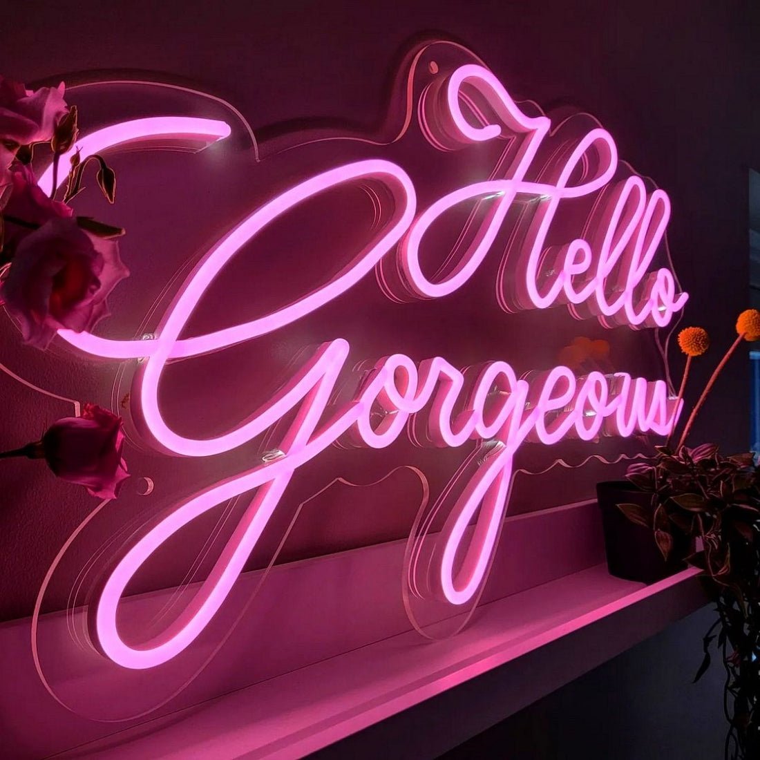 Hello Gorgeous Led Sign Business Neon Signs Wall Decor - Shineneon