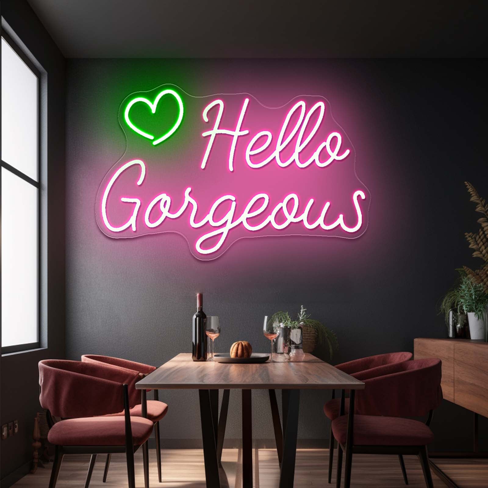 Hello Gorgeous Neon Sign For Bedroom Neon Sign For Sale