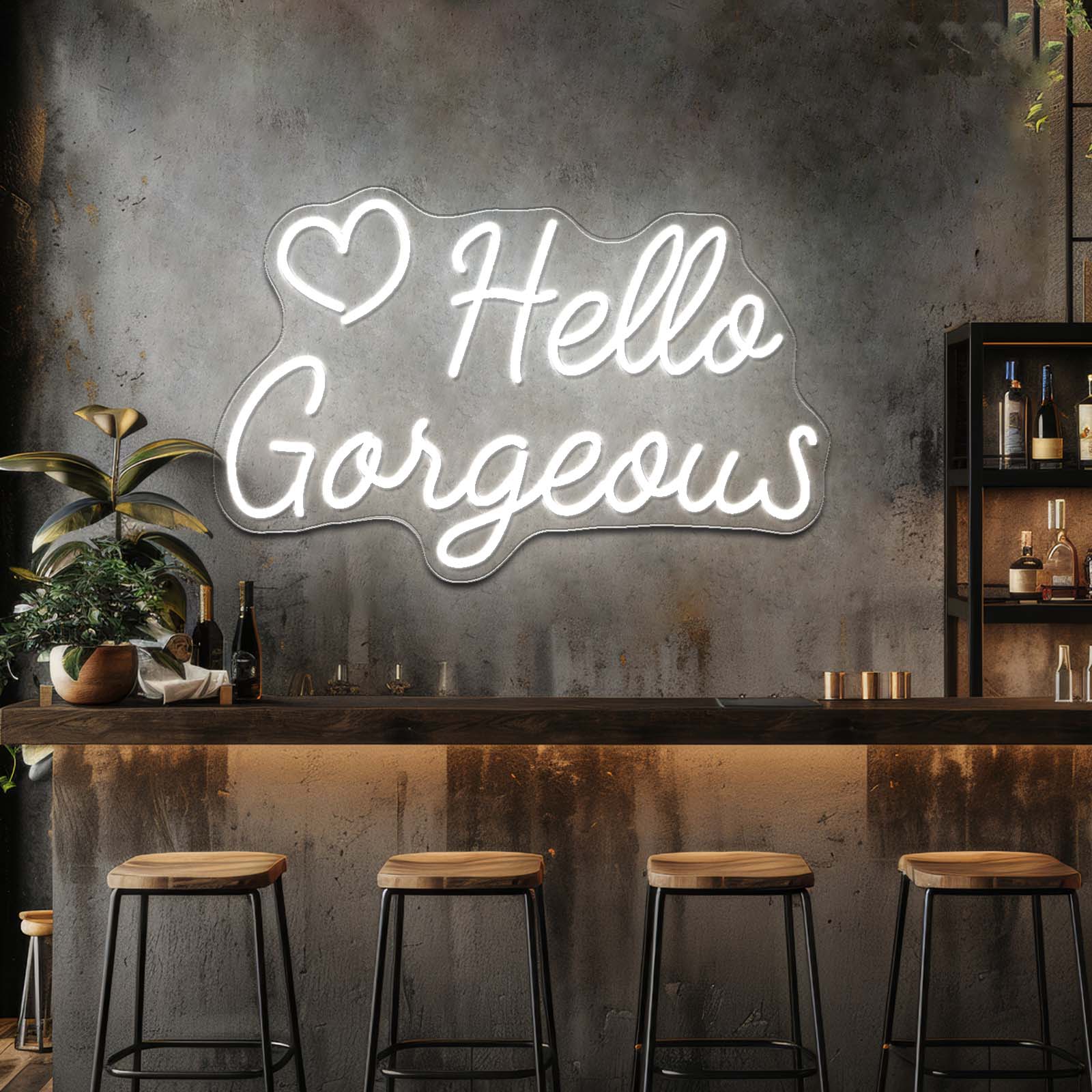 Hello Gorgeous Neon Sign For Bedroom Neon Sign For Sale