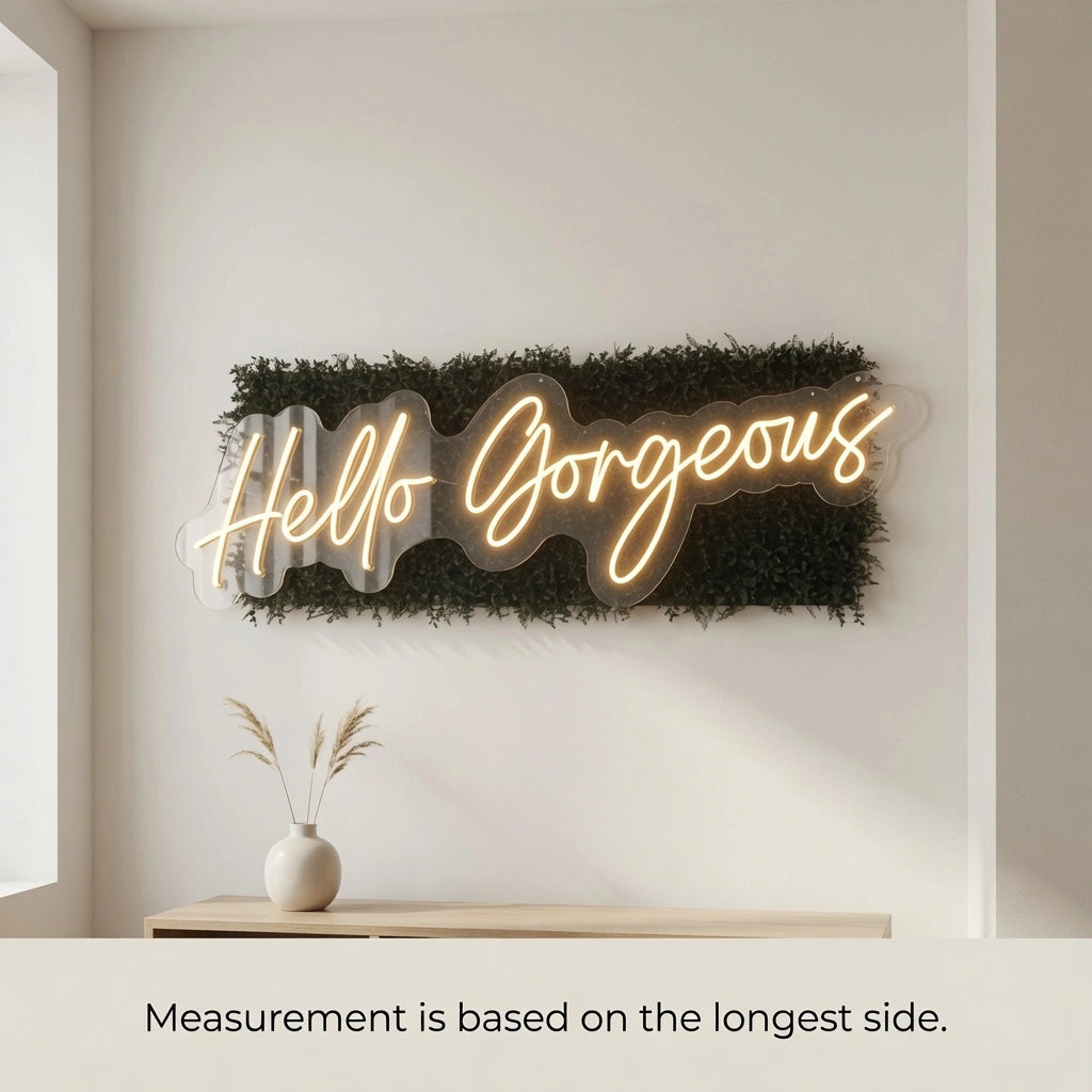 Hello Gorgeous Store Wall Decor LED Neon Sign - 04 Size Image