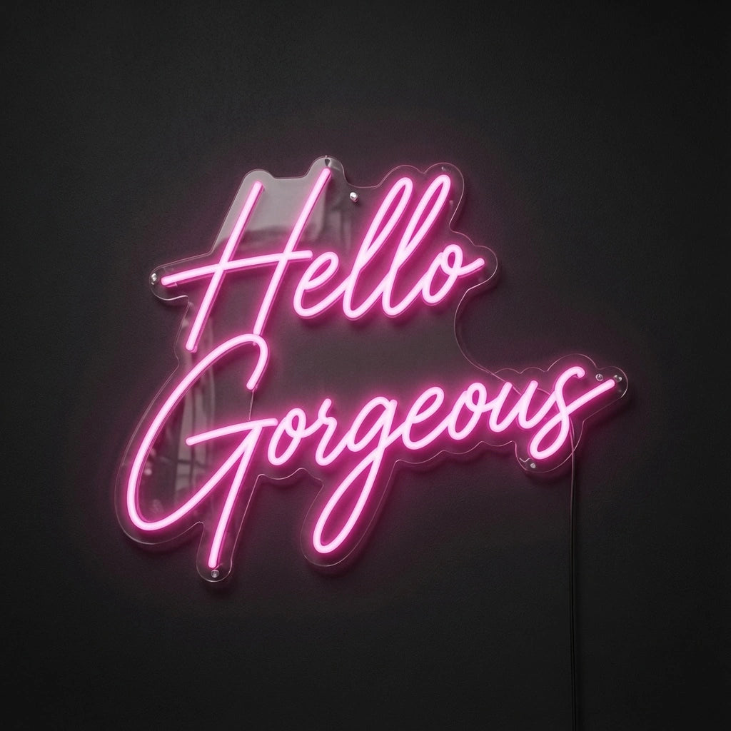 Hello Gorgeous Wall Art LED Neon Sign - 01 Original Product Image