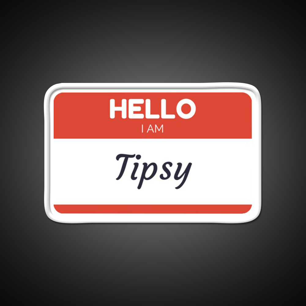 Hello I Am Tipsy Drinking Humor Man Cave Bar Led Neon Sign Rgb Color