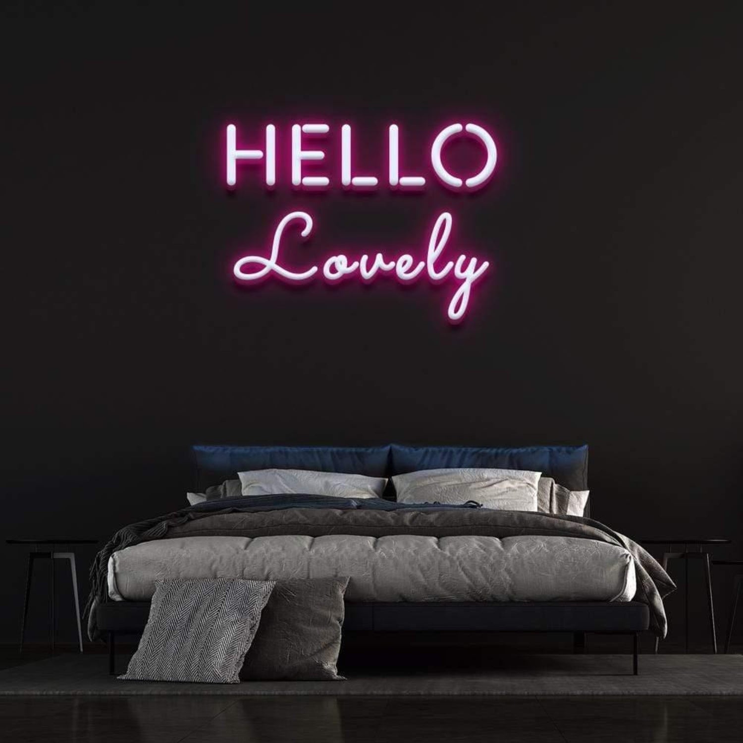 Hello Lovely White And Warm Glow Led Neon Sign For Modern Bedroom Decor | Shineneon