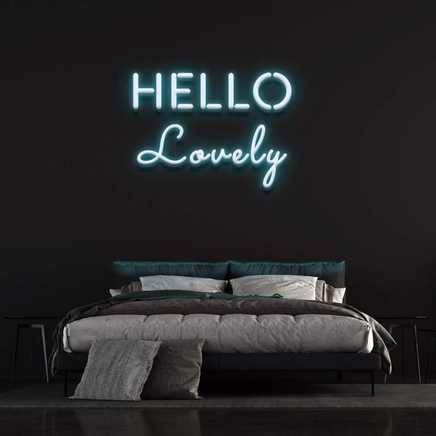 Hello Lovely White And Warm Glow Led Neon Sign For Modern Bedroom Decor | Shineneon
