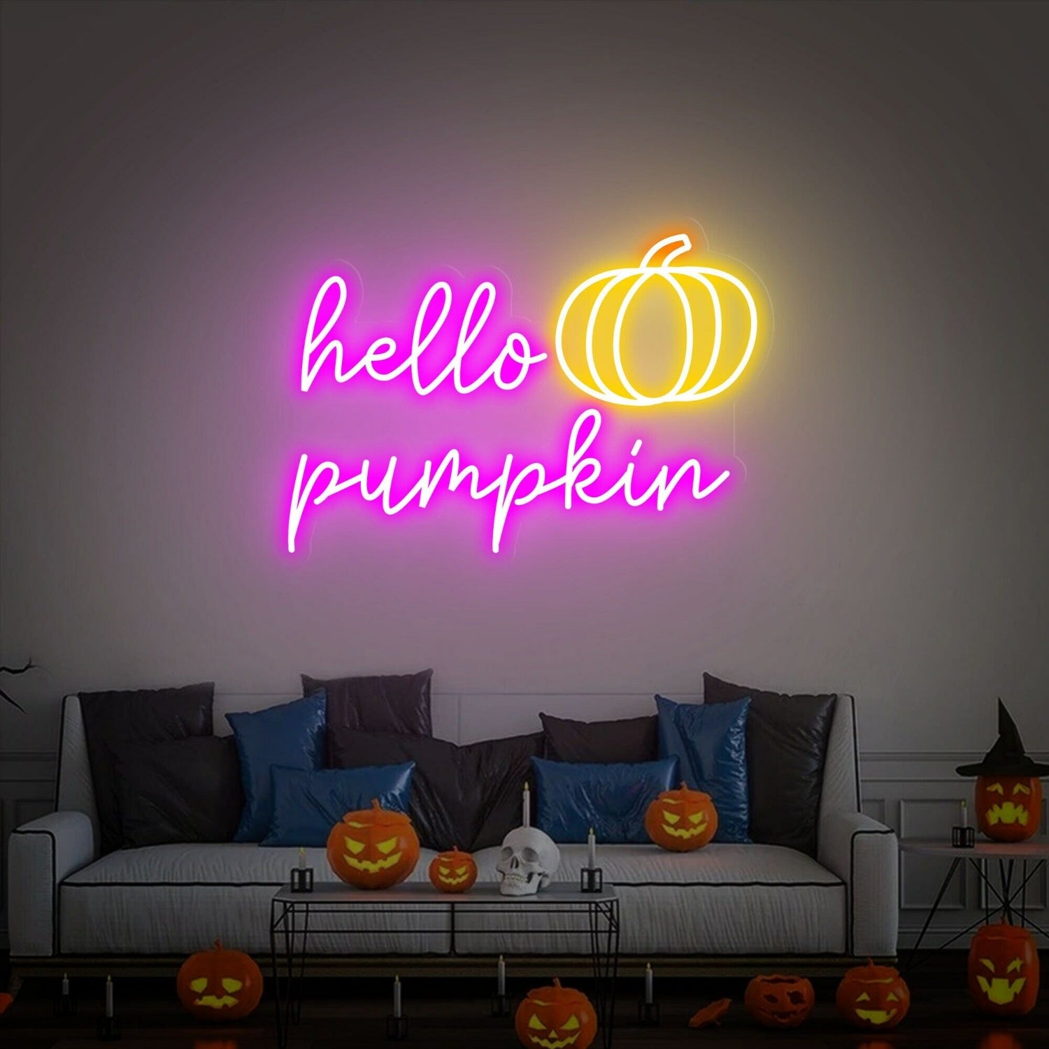 Hello Pumpkin Led Neon Sign Welcome Sign Event Decor | Shineneon