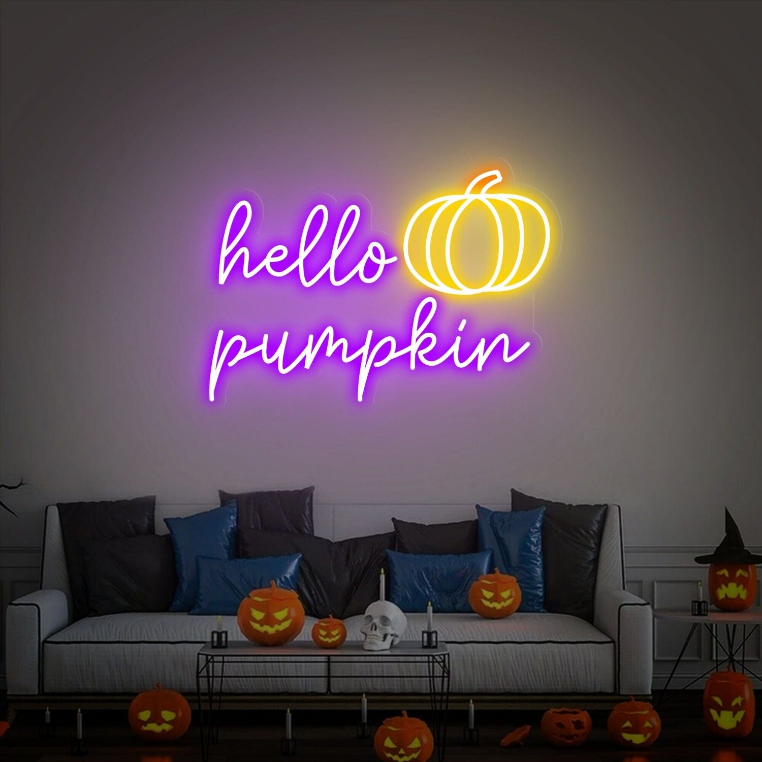 Hello Pumpkin Led Neon Sign Welcome Sign Event Decor | Shineneon