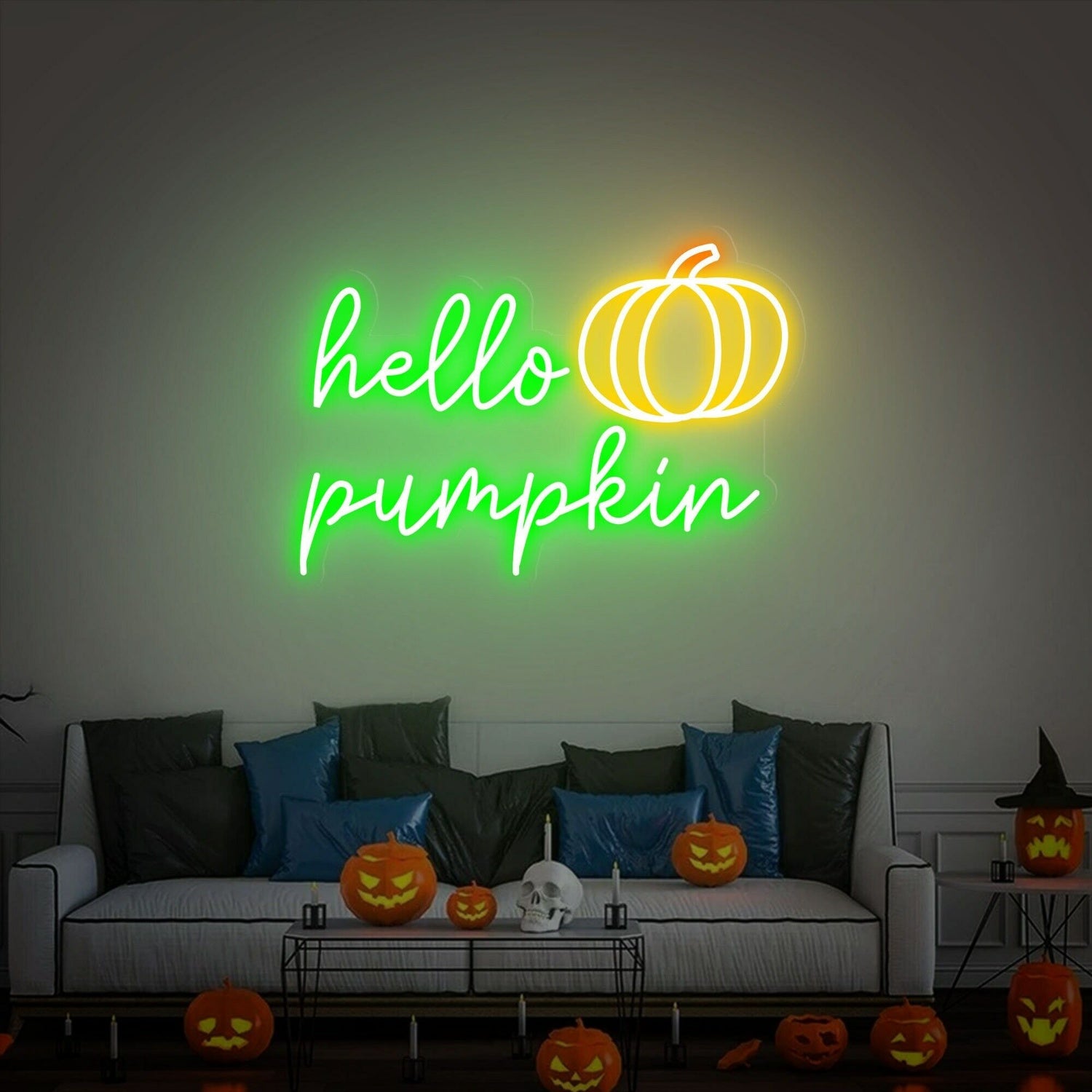 Hello Pumpkin Led Neon Sign Welcome Sign Event Decor | Shineneon