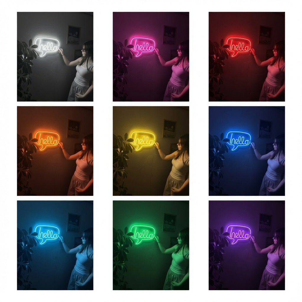 Hello Script Wall Decor LED Neon Sign - Shineneon