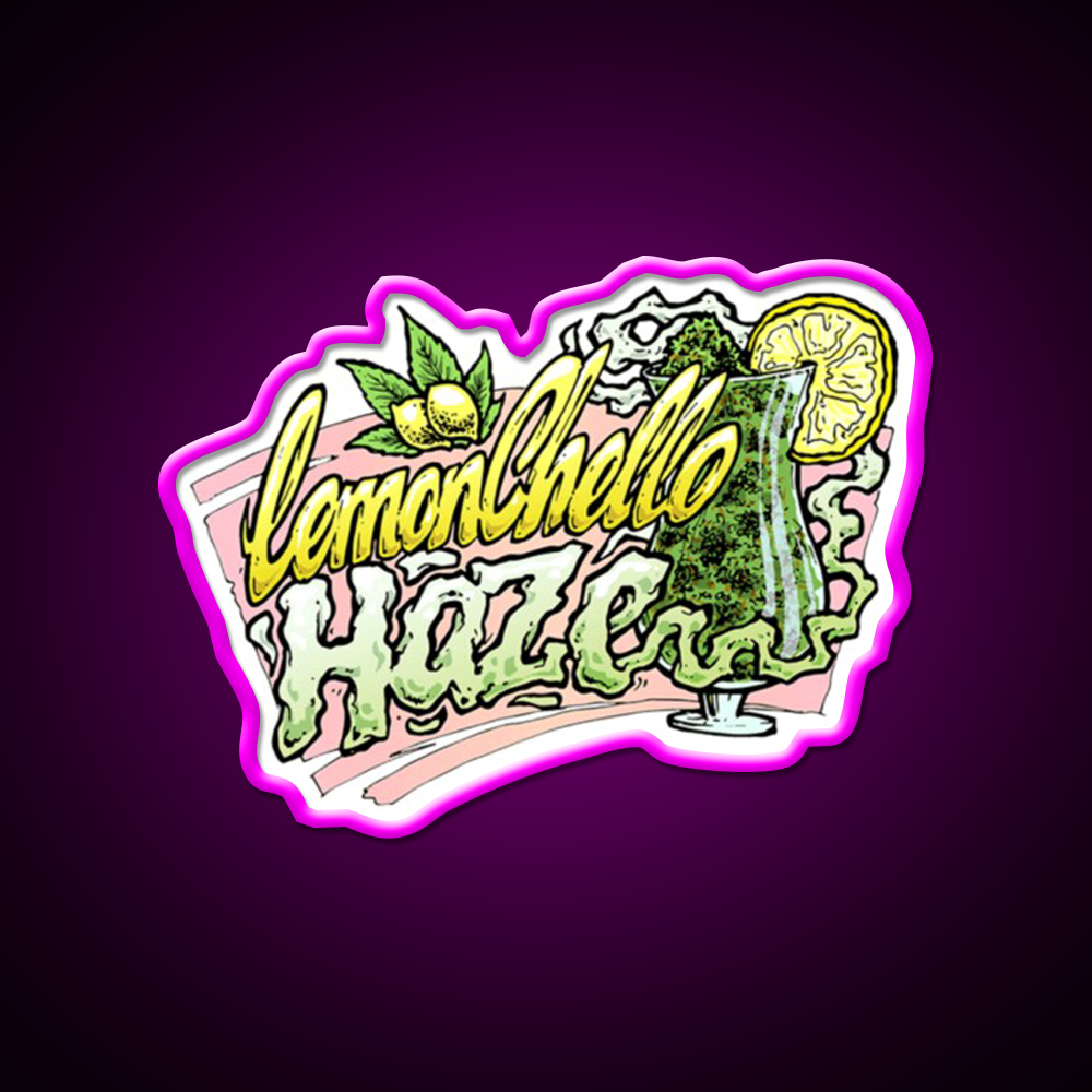 Hemp Inspired Green Leaf Led Neon Sign Bedroom Decor Rgb Color