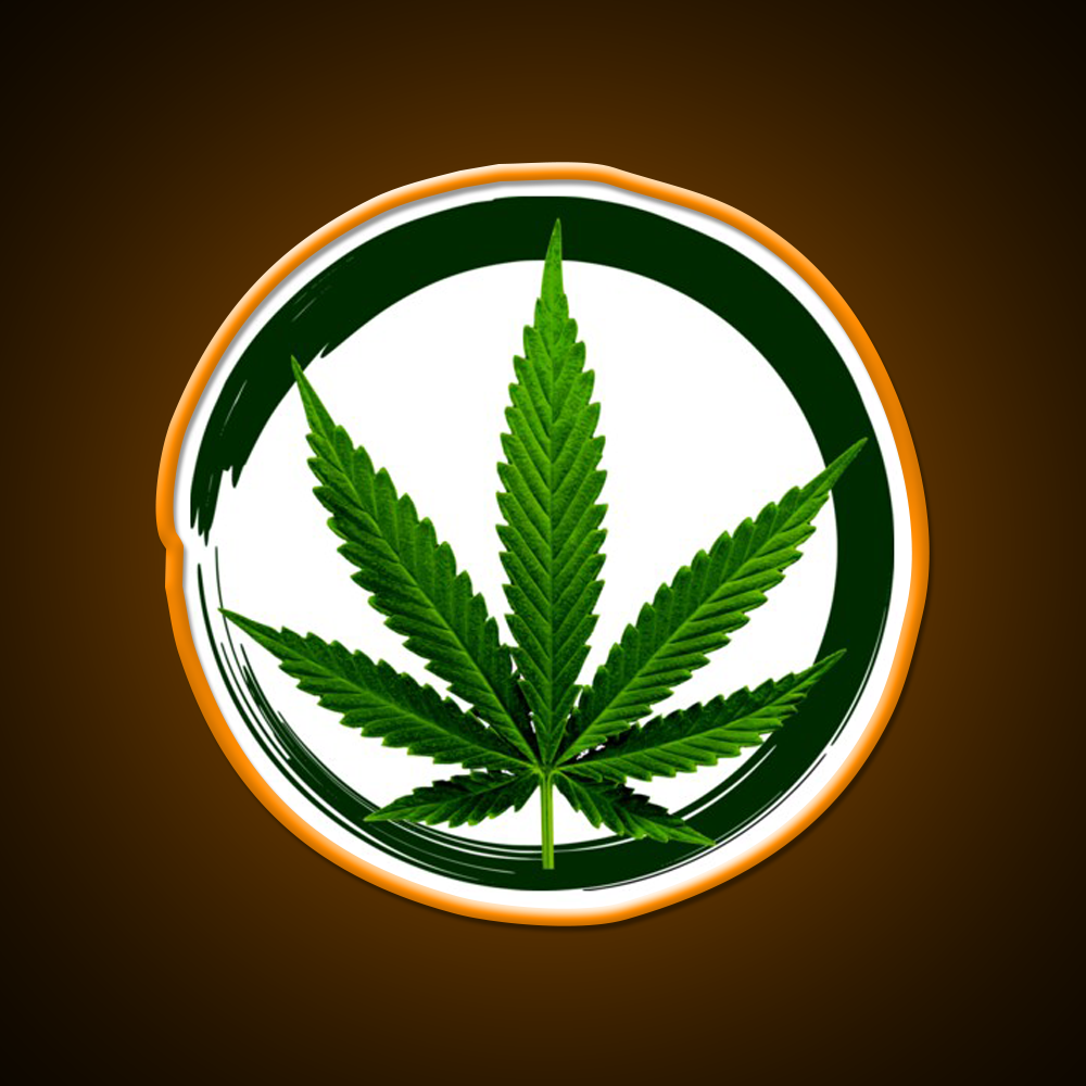 Hemp Inspired Green Leaf Led Neon Sign Rgb Color - LED neon sign view 6