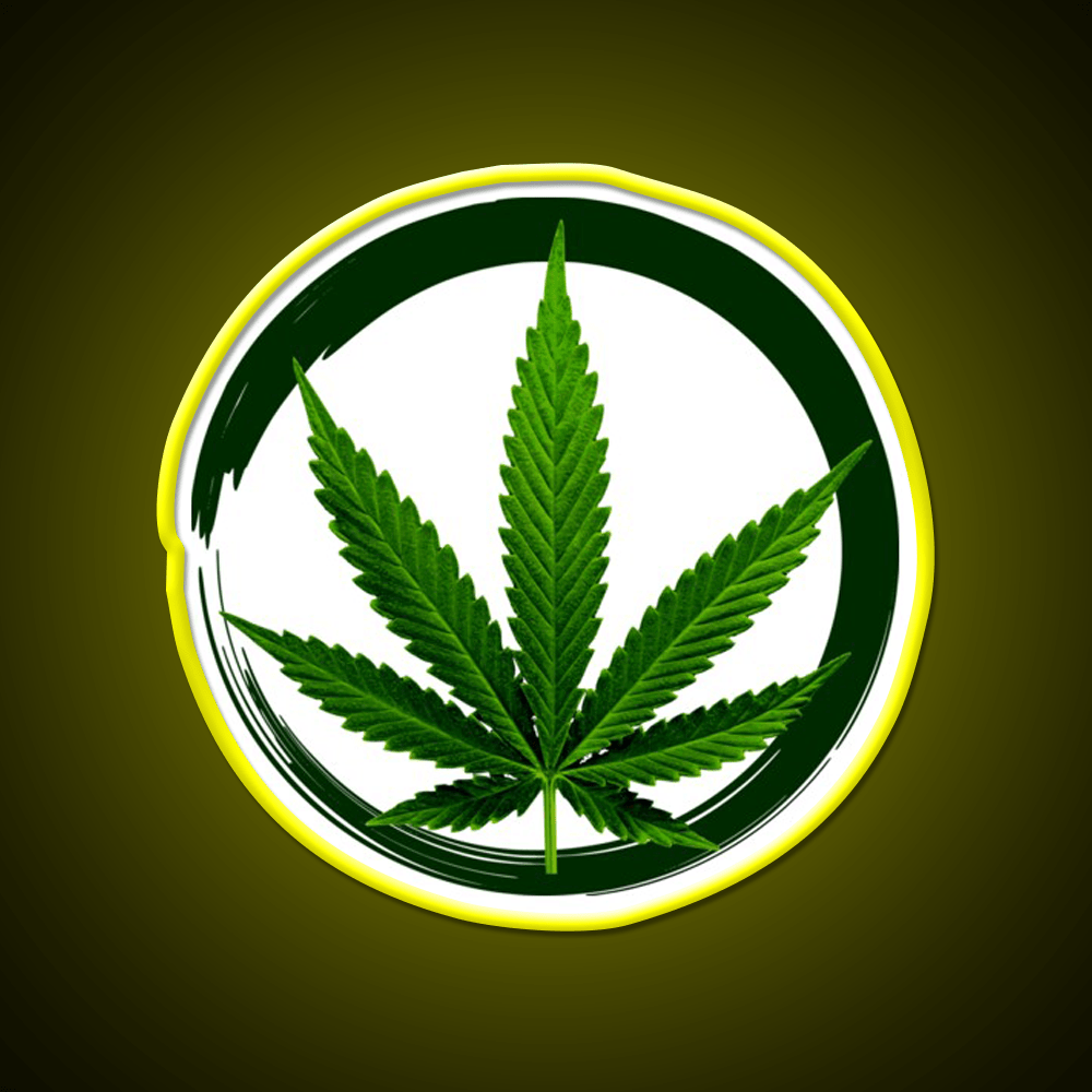 Hemp Inspired Green Leaf Led Neon Sign Rgb Color - Shineneon