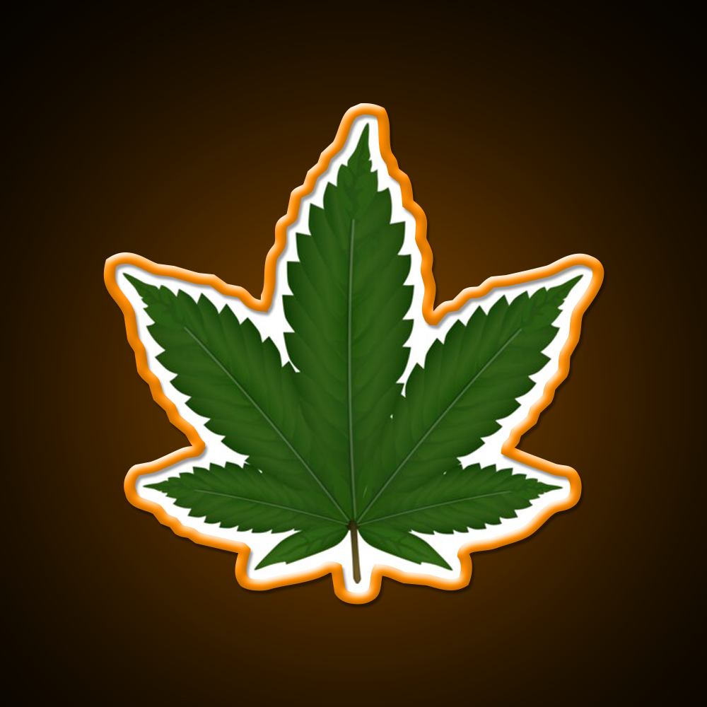 Hempy Hemp Inspired Green Leaf Led Neon Sign Rgb Color - LED neon sign view 6