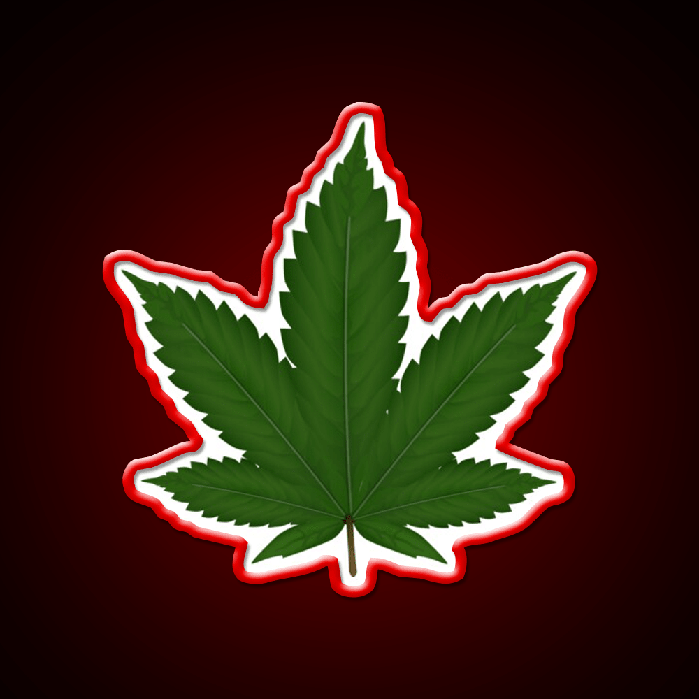 Hempy Hemp Inspired Green Leaf Led Neon Sign Rgb Color - Shineneon