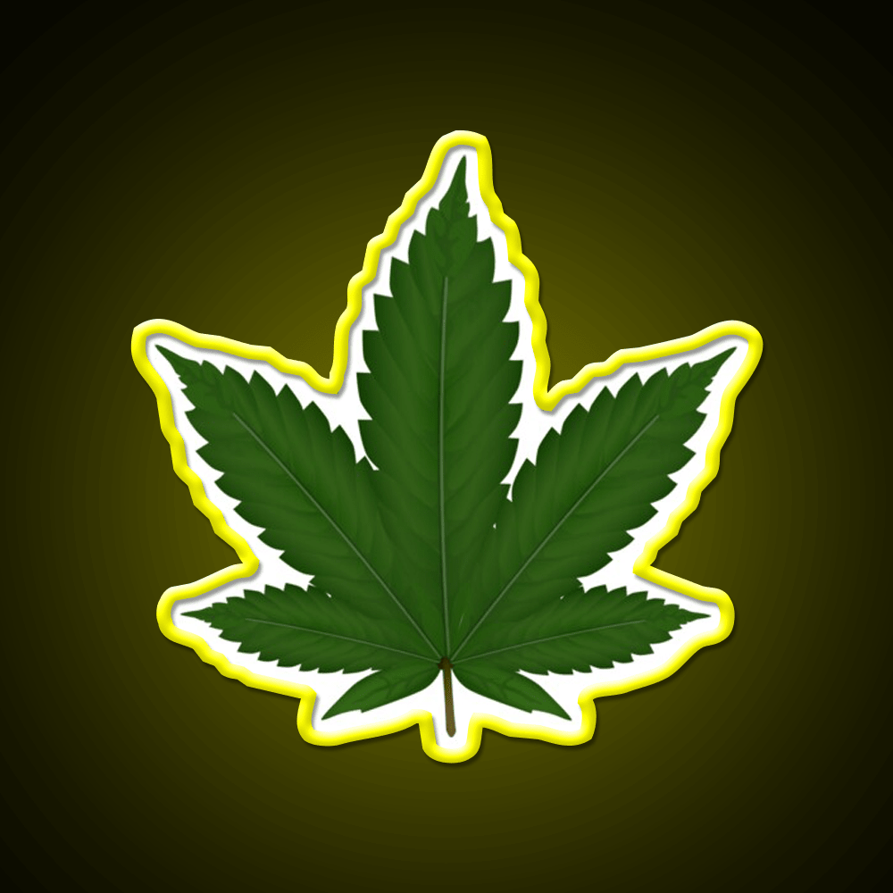 Hempy Hemp Inspired Green Leaf Led Neon Sign Rgb Color - Shineneon