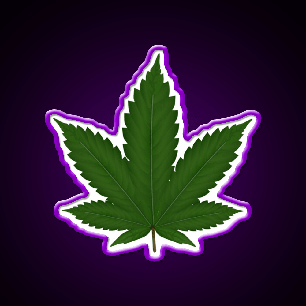 Hempy Hemp Inspired Green Leaf Led Neon Sign Rgb Color - Shineneon