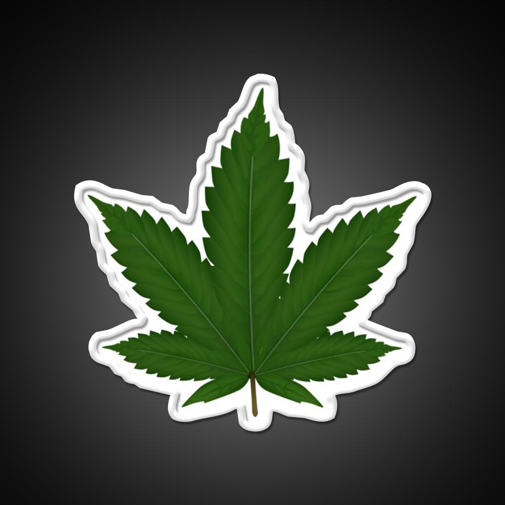 Hempy Hemp Inspired Green Leaf Led Neon Sign Rgb Color - LED neon sign view 11