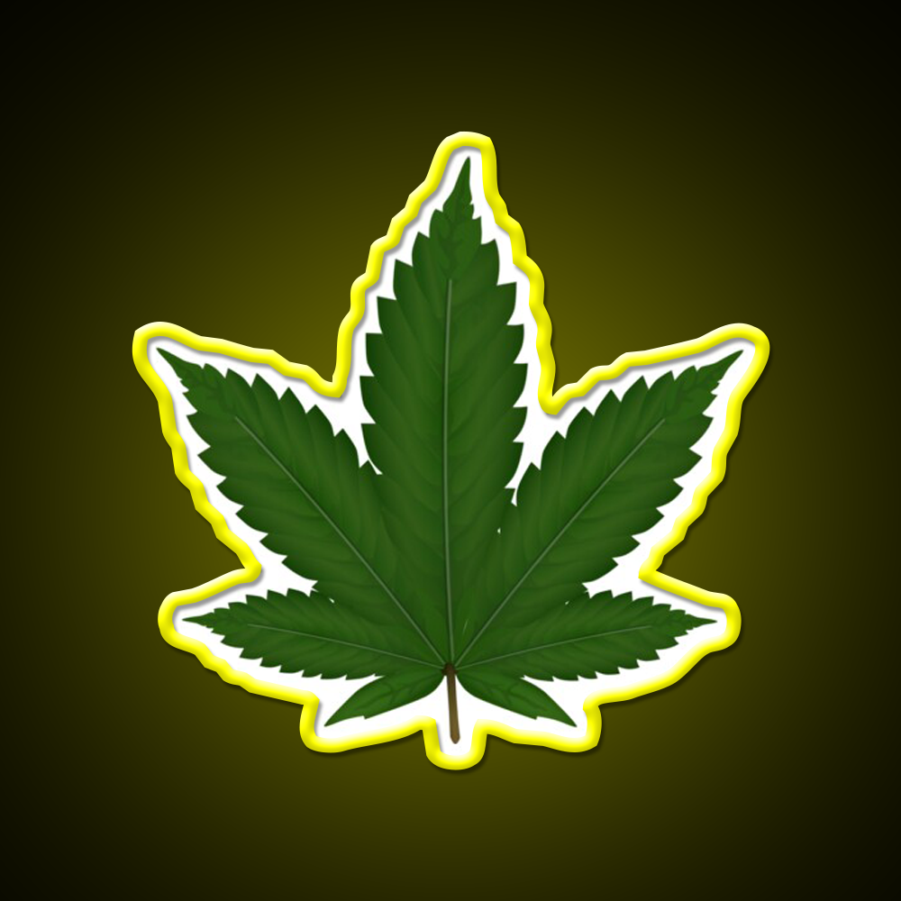 Hempy Hemp Inspired Green Leaf Led Neon Sign Rgb Color - LED neon sign view 7