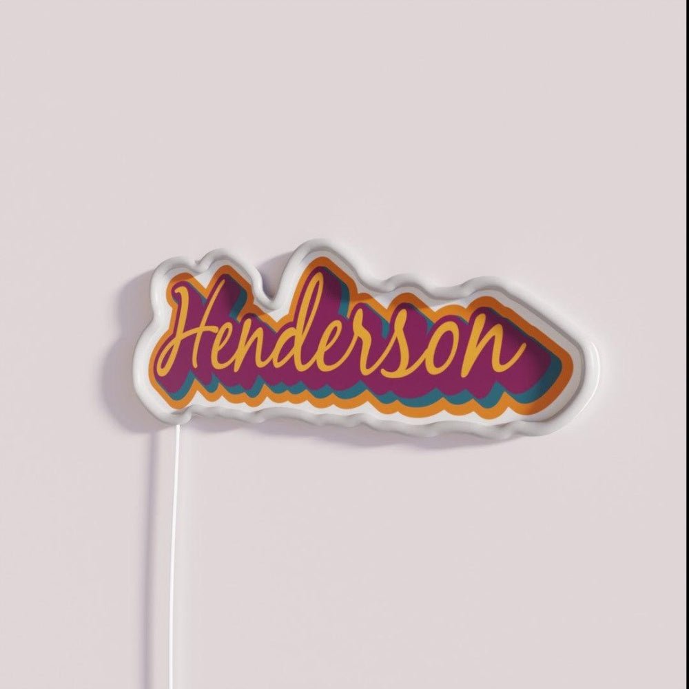 Henderson North Carolina Asheville In Orange Rgb Led Neon Sign - Shineneon