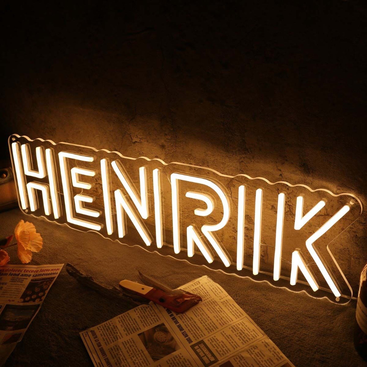 Henrik Yellow Led Neon Sign - Shineneon