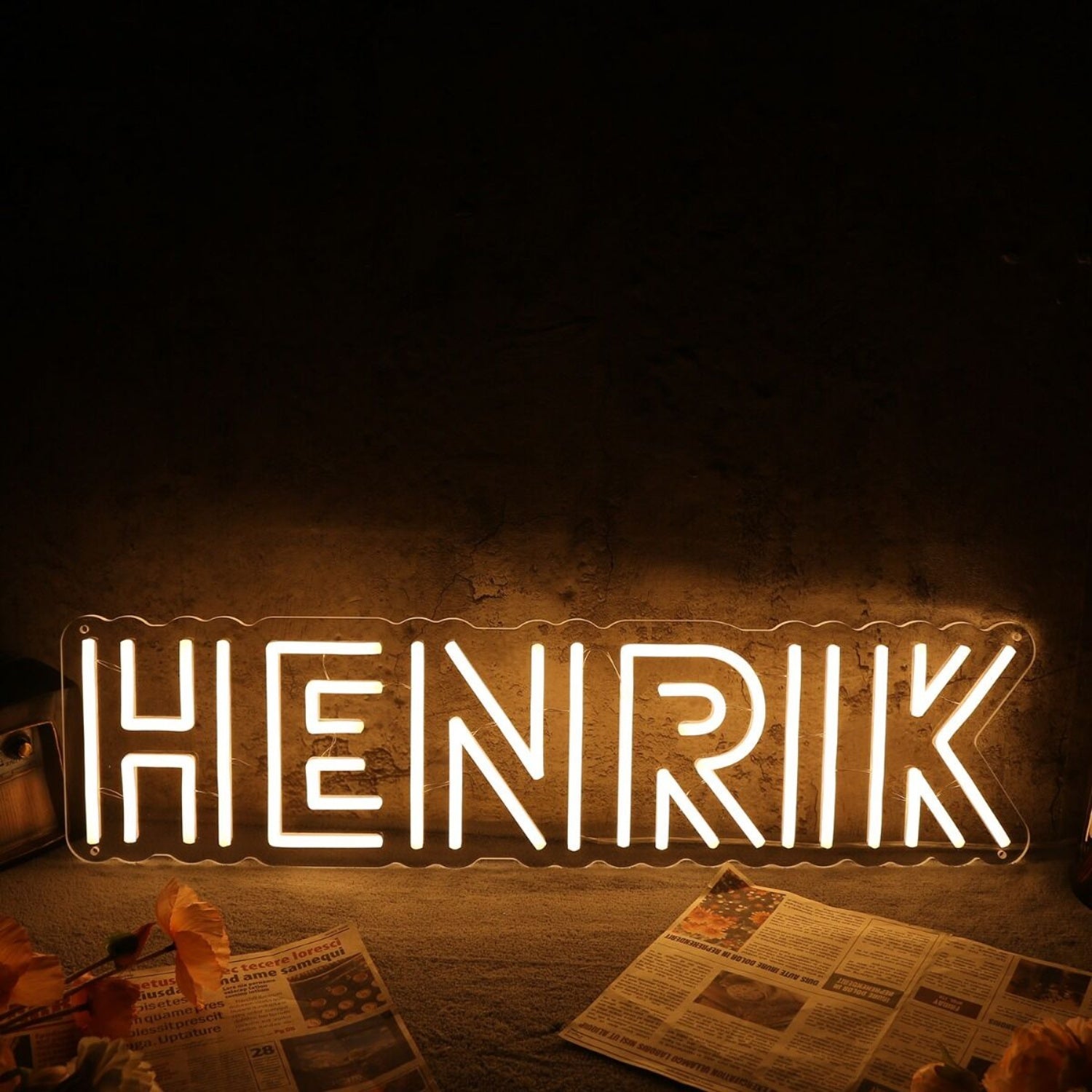 Henrik Yellow Led Neon Sign - Shineneon